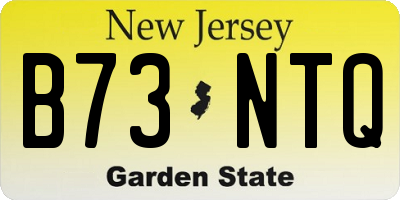 NJ license plate B73NTQ