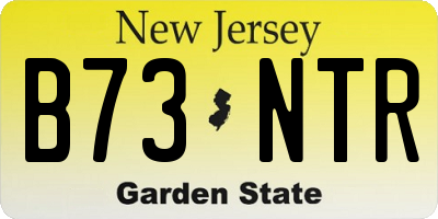 NJ license plate B73NTR