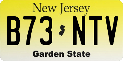 NJ license plate B73NTV