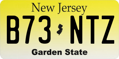 NJ license plate B73NTZ