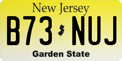 NJ license plate B73NUJ