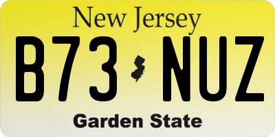 NJ license plate B73NUZ