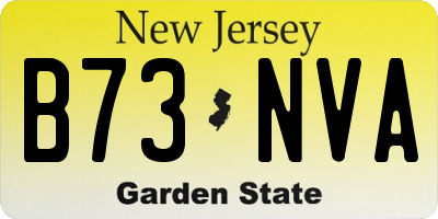 NJ license plate B73NVA