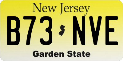 NJ license plate B73NVE
