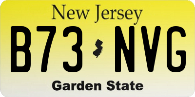 NJ license plate B73NVG