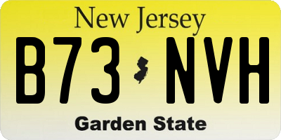 NJ license plate B73NVH