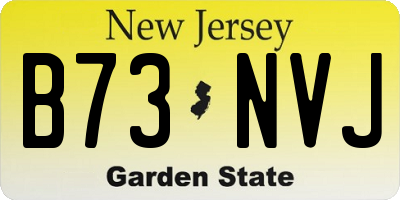 NJ license plate B73NVJ