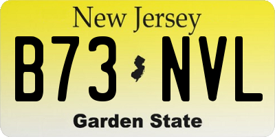 NJ license plate B73NVL