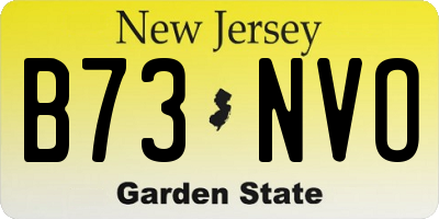 NJ license plate B73NVO