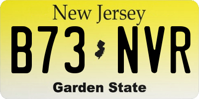 NJ license plate B73NVR