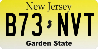 NJ license plate B73NVT