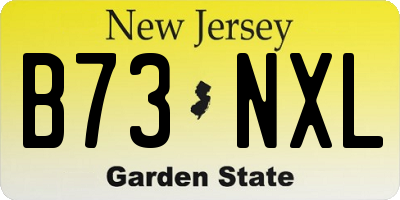 NJ license plate B73NXL