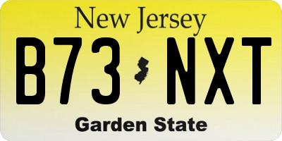 NJ license plate B73NXT