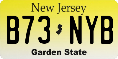 NJ license plate B73NYB