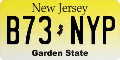 NJ license plate B73NYP