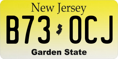 NJ license plate B73OCJ
