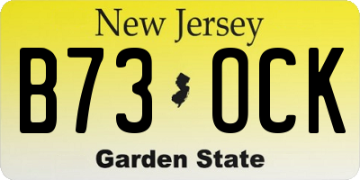 NJ license plate B73OCK