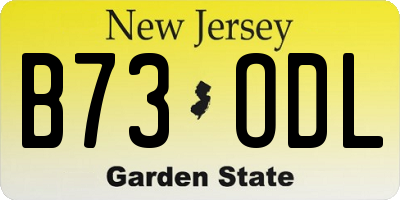 NJ license plate B73ODL