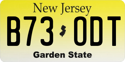 NJ license plate B73ODT