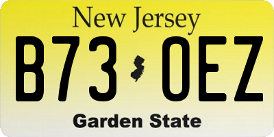 NJ license plate B73OEZ