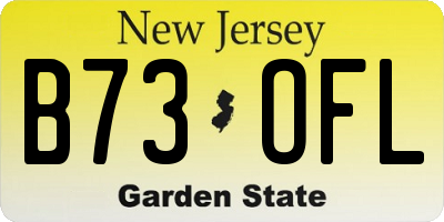 NJ license plate B73OFL