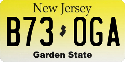 NJ license plate B73OGA