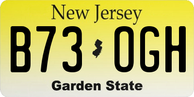 NJ license plate B73OGH