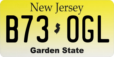 NJ license plate B73OGL