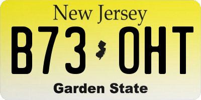 NJ license plate B73OHT