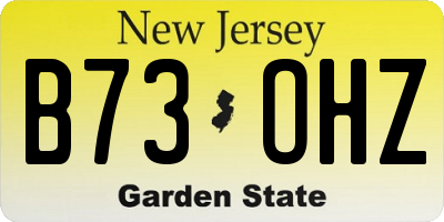 NJ license plate B73OHZ
