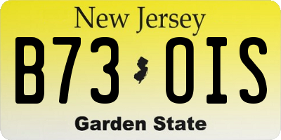 NJ license plate B73OIS
