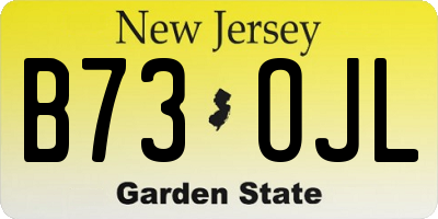 NJ license plate B73OJL
