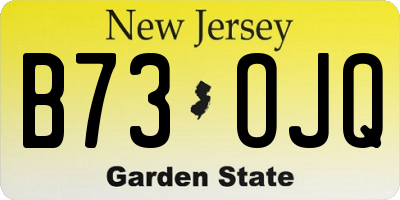 NJ license plate B73OJQ