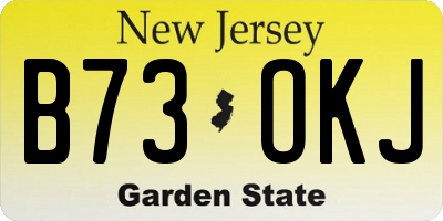 NJ license plate B73OKJ