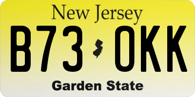 NJ license plate B73OKK