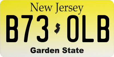 NJ license plate B73OLB