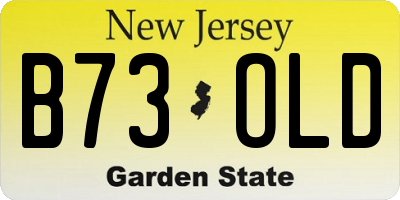 NJ license plate B73OLD