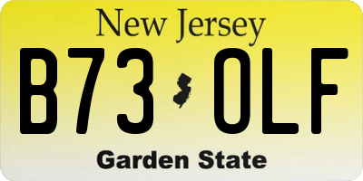 NJ license plate B73OLF