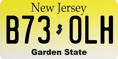 NJ license plate B73OLH
