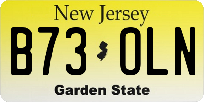 NJ license plate B73OLN
