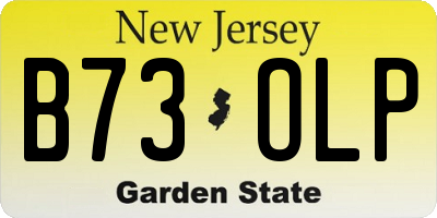 NJ license plate B73OLP