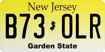 NJ license plate B73OLR