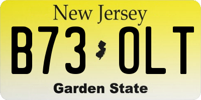 NJ license plate B73OLT