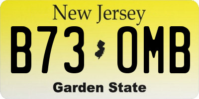 NJ license plate B73OMB