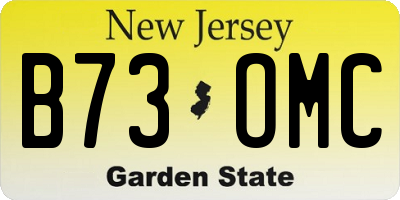 NJ license plate B73OMC