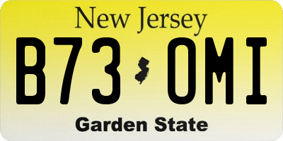 NJ license plate B73OMI