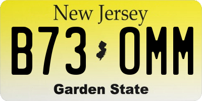 NJ license plate B73OMM