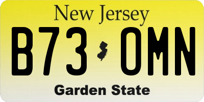 NJ license plate B73OMN