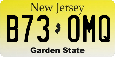 NJ license plate B73OMQ