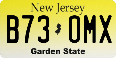 NJ license plate B73OMX